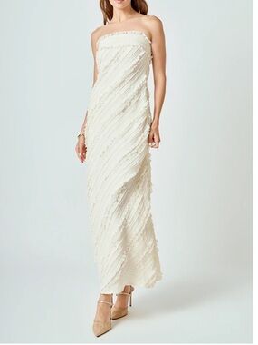 Endless Rose Ruffle Strapless Maxi Dress